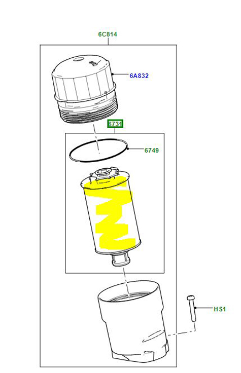 FILTRE A HUILE 5.0L 3.0L V6 PETROL LR011279G