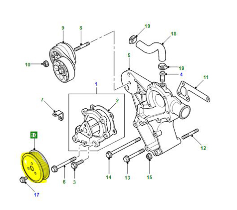 PULLEY WATER PUMP 300 TDI   ERR3734