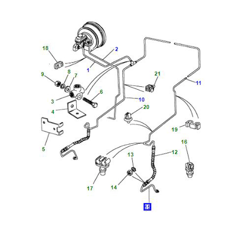 BRAKE PIPE LEFT HAND FRONT NRC9305