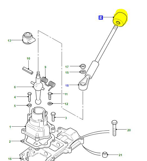 POMMEAU CHANGEMENT DE VITESSE R380 BTR9270