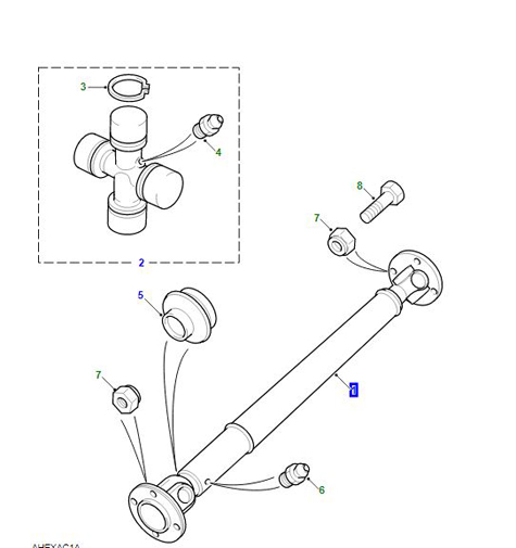 Arbre de transmission arrière DEFENDER 110 300Tdi et TD5 FTC4198