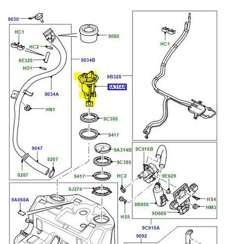 FUEL SENDER WITH FILTER WGC500150