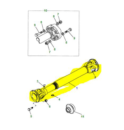 ARBRE DE TRANSMISSION ARRIÈRE FRC8387G