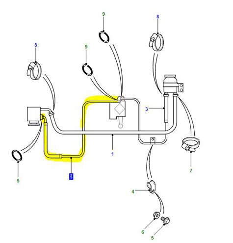 TUYAU DE DIRECTION ASSISTÉE DE LA POMPE AU BOÎTIER DE DIRECTION LR058086
