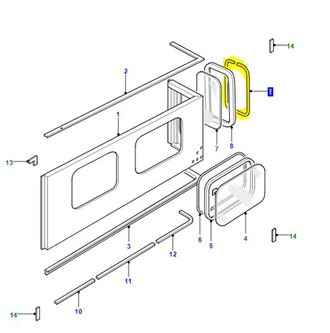 FILLER STRIP REAR QUARTER 4MM DEF CHB500050