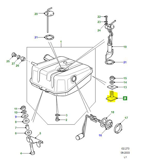 BOLT FUEL TANK FIXING 110 NTC2681