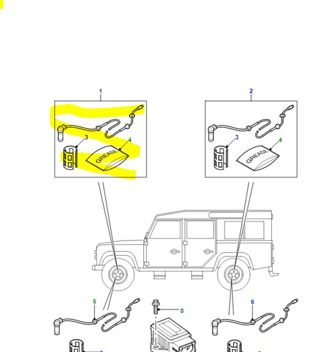 SENSOR ASSEMBLY ANTI LOCK BRAKE  FRONT  SSW100050