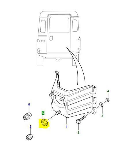 SPACER SPARE WHEEL CARRIER WITH ALLOY WHEELS KTD500100