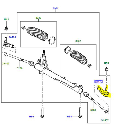 BALL JOINT STEERING ROD LEFT HAND LR002610