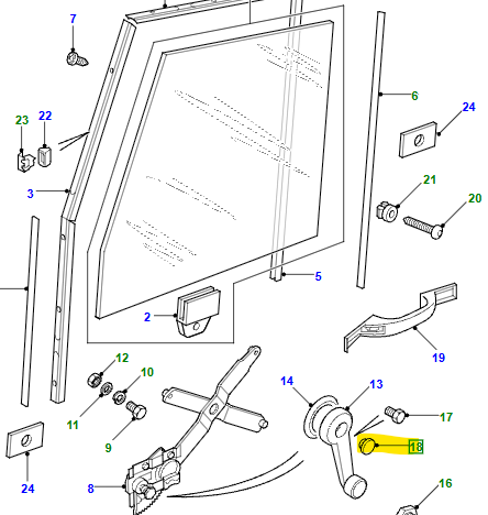 COVER GLASS LIFT HANDLE YXX3200PMA