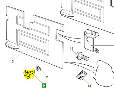 CLIP CARTE DE PORTE ARRIÈRE 73037