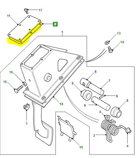 GASKET CLUTCH PEDAL BOX TOP COVER PLATE  272819