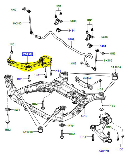 SUSPENSION ARM FRONT RIGHT LR007205