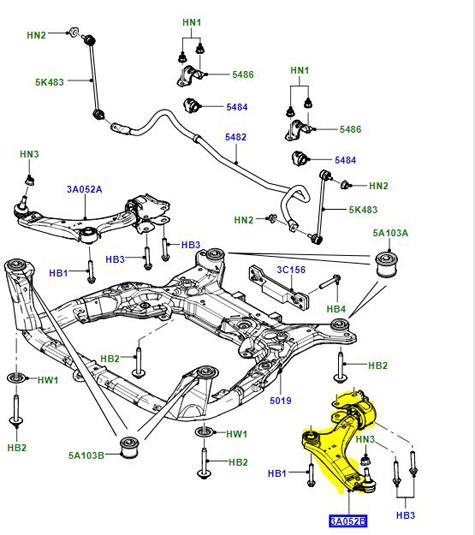 SUSPENSION ARM FRONT LEFT LR007206