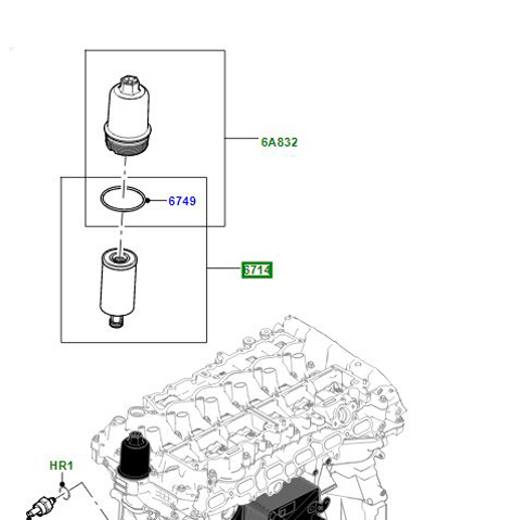 FILTRE A HUILE 3.0L DIESEL 3.0L PETROL LR133455G