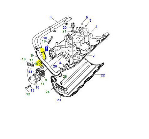 HOSE HEATER TO WATER PUMP ETC6889