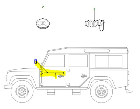 HARNESS-LINK FOR LEFT HAND FRONT DOOR LR016315