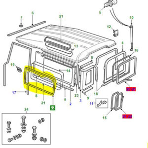 SEAL REAR SIDE WINDOWS ALR8337