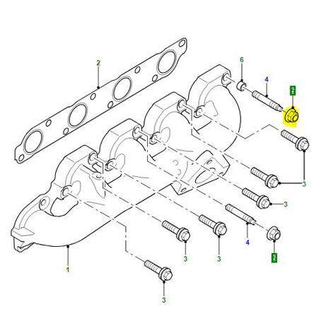 ECROU M10 COLLECTEUR D’ECHAPPEMENT LR004501