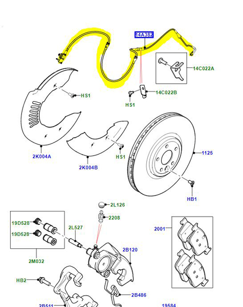 BRAKE WEAR SENSOR REAR LR092060