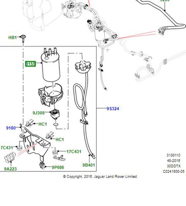 FUEL FILTER 3L LR041978