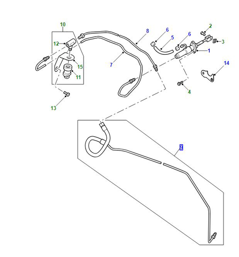 FLEXIBLE PIPE CLUTCH TO SLAVE CYLINDER  STG101032