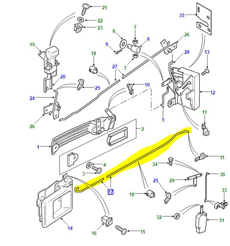 LINK DOOR LOCK MECHANISM REAR SIDE DOOR MWC1493