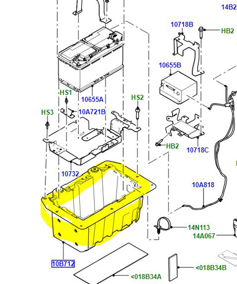 BATTERY TRAY LR057223