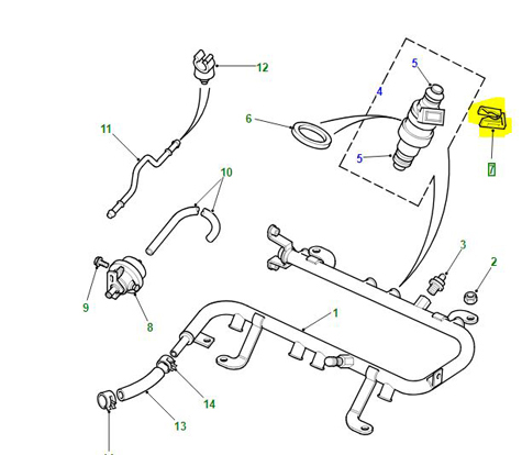 CLIP FUEL INJECTOR V8 ETC6375