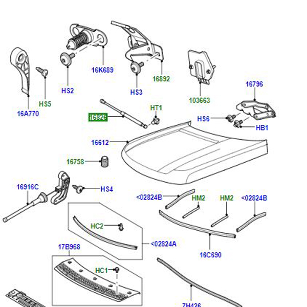 GAS LIFT BONNET DAMPER BKK760010G