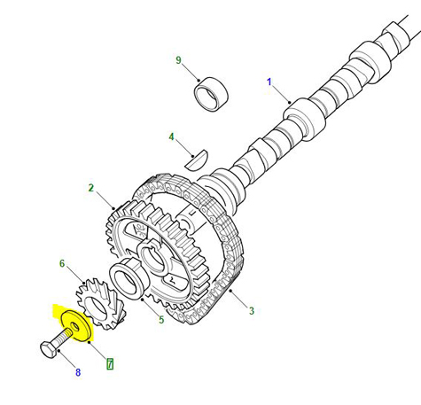 WASHER CAM SHAFT V8 ERC6552