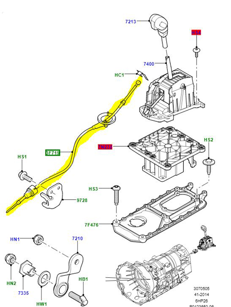 CABLE GEAR CHANGE AUTOMATIC TRANSMISSION UCV500070