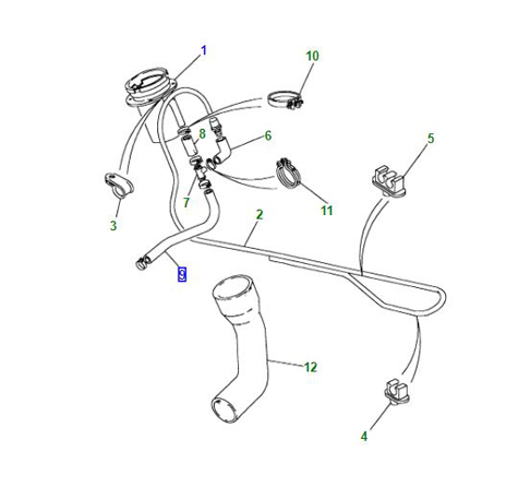 FUEL FILLER BREATHER TUBE MLH100410