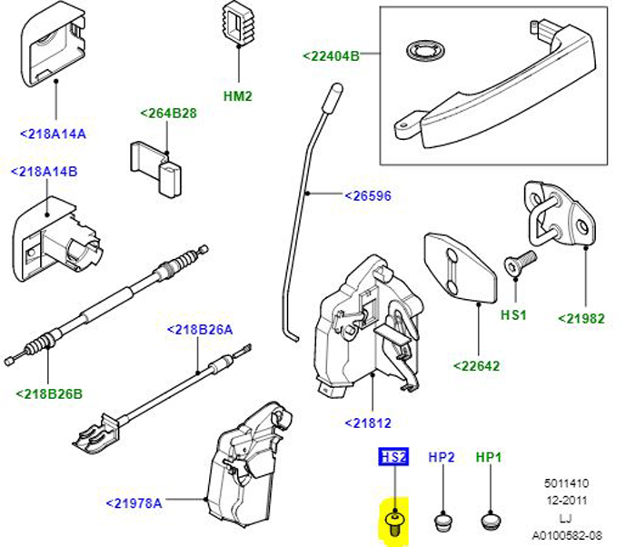 BYP000110 SCREW TORX FLANGE LATCH TO DOOR