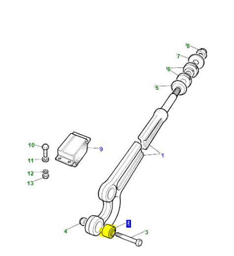 DOUILLE SUSPENSION AVANT BRAS DE RAYON A L’AXE NTC6860