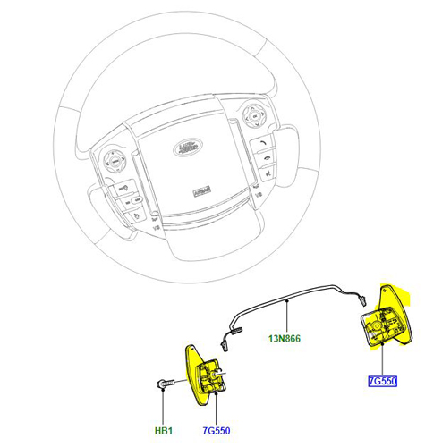 PADDLE SHIFT GEAR LEVEL  PAIR LR017003  LR017004