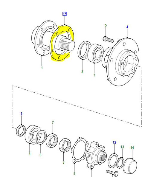 FRONT AND REAR STUB AXLE LOCKING PLATE FTC1378