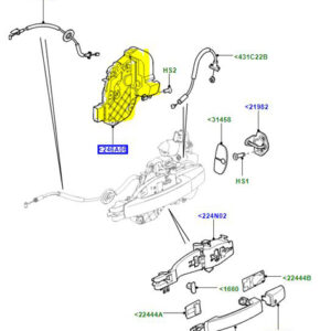 LOQUET DE PORTE ARRIÈRE GAUCHE LR091351
