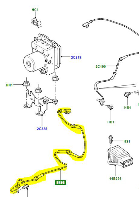 ABS SENSOR FRONT BRAKES LR013783