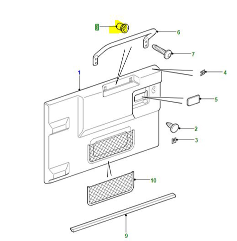 CLIP DE LA PORTE ARRIÈRE BYH500150