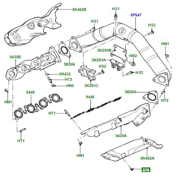 BOLT HEAT SHIELD EXHAUST MANIFOLD M6 X 10MM