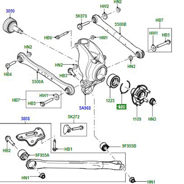CIRCLIP REAR KNUCKLE LR024505