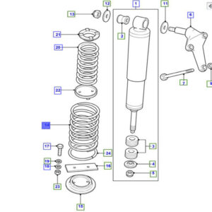 0SPRING-ROAD-COIL SUSPENSION ARRIÈRE BLANC / VERT / VERT RKB500300