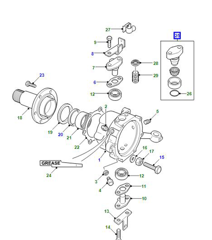 GOUPILLE PIVOTANTE SUPÉRIEURE DEF XA- NON ABS TAR100040