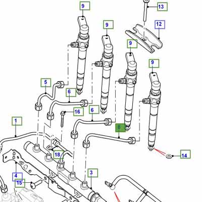 TUYAU D’INJECTEUR DE CARBURANT LR029957