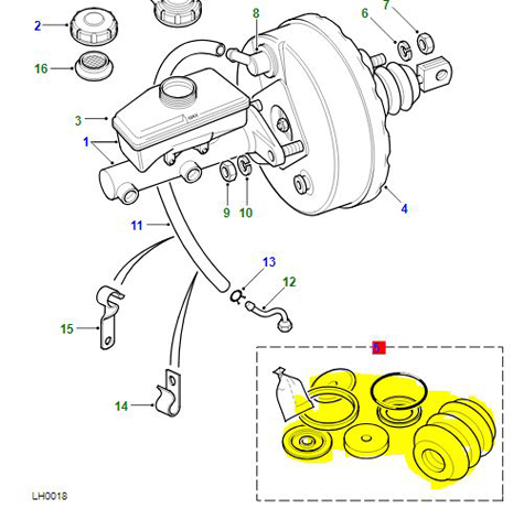 BRAKE SERVO OVERHAUL KIT TYPE 80 DEF              AEU2741