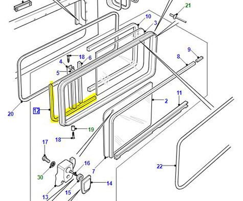 FILLER STRIP SLIDING SIDE WINDOW CNL000010