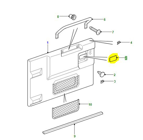 ESCUTCHEON REAR DOOR RELEASE FVJ000011PUY