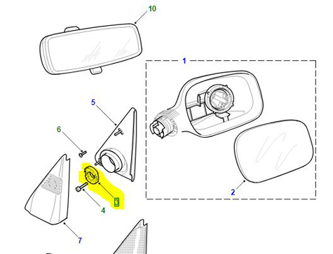 Ring-exterior mirror locking CTG100000