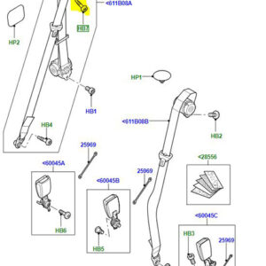 BOLT SEAT BELT ATTACHMENT EYG500190